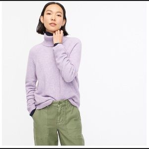 J Crew lilac turtleneck sweater